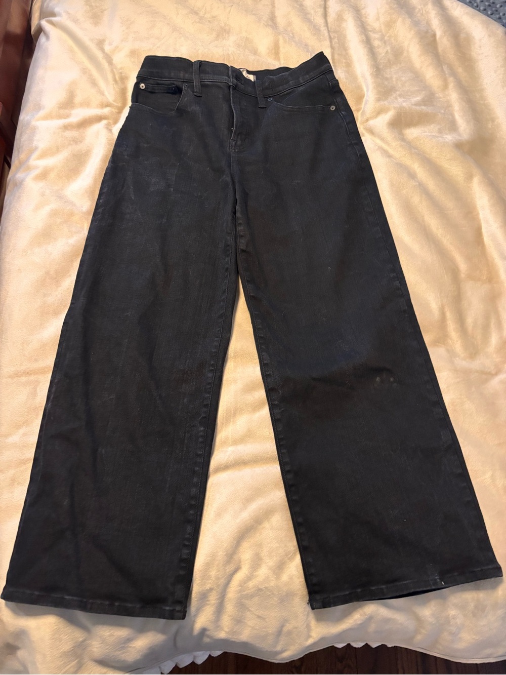 Madewell Perfect Vintage Wide Leg Black Jean